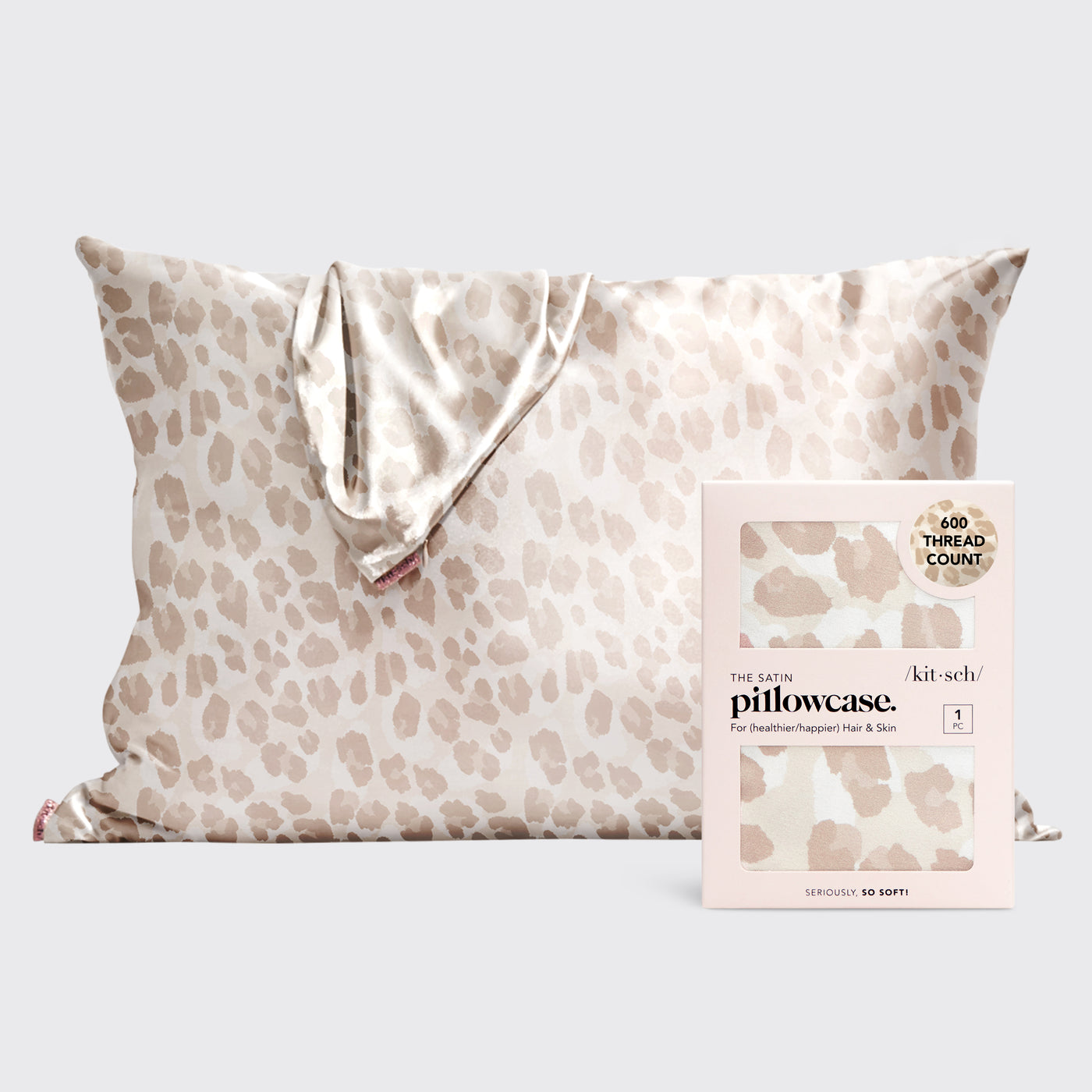 Funda de almohada de satén - Leopardo