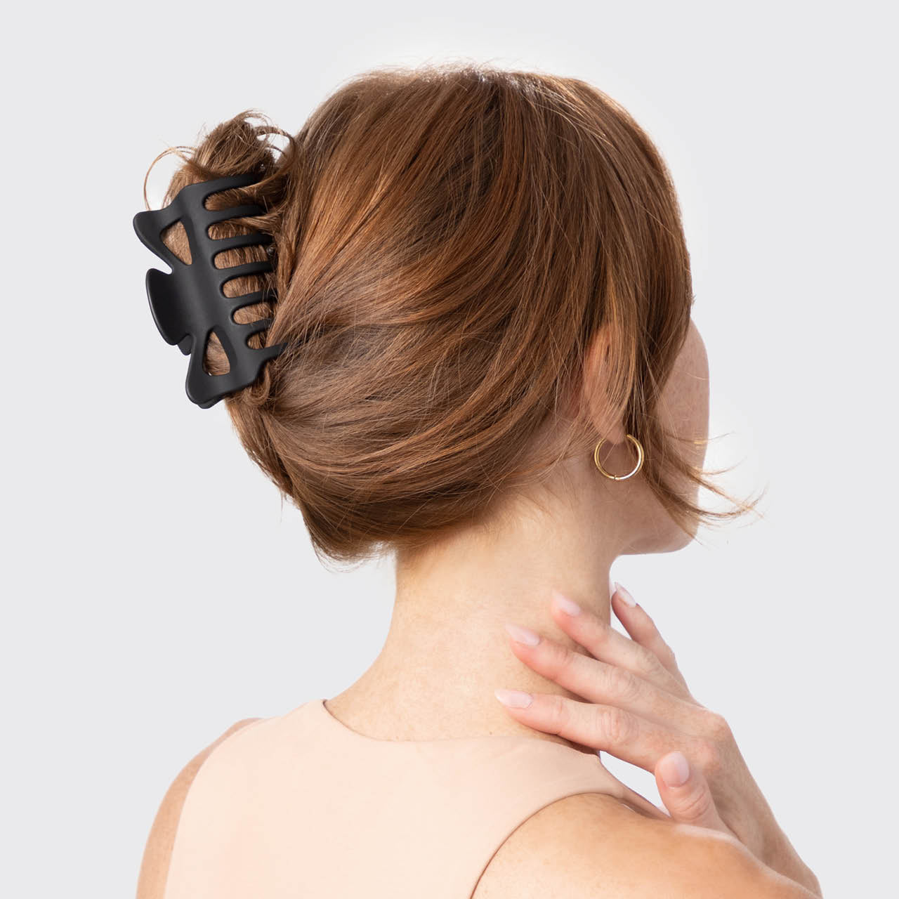 Schwarz-Tortoiseshell Haarklammern 2er-Set – Groß