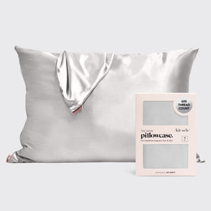 Funda de almohada de satén - Plateado