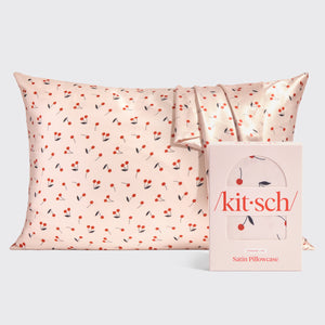 Satin-Kissenbezug - Kirschdruck