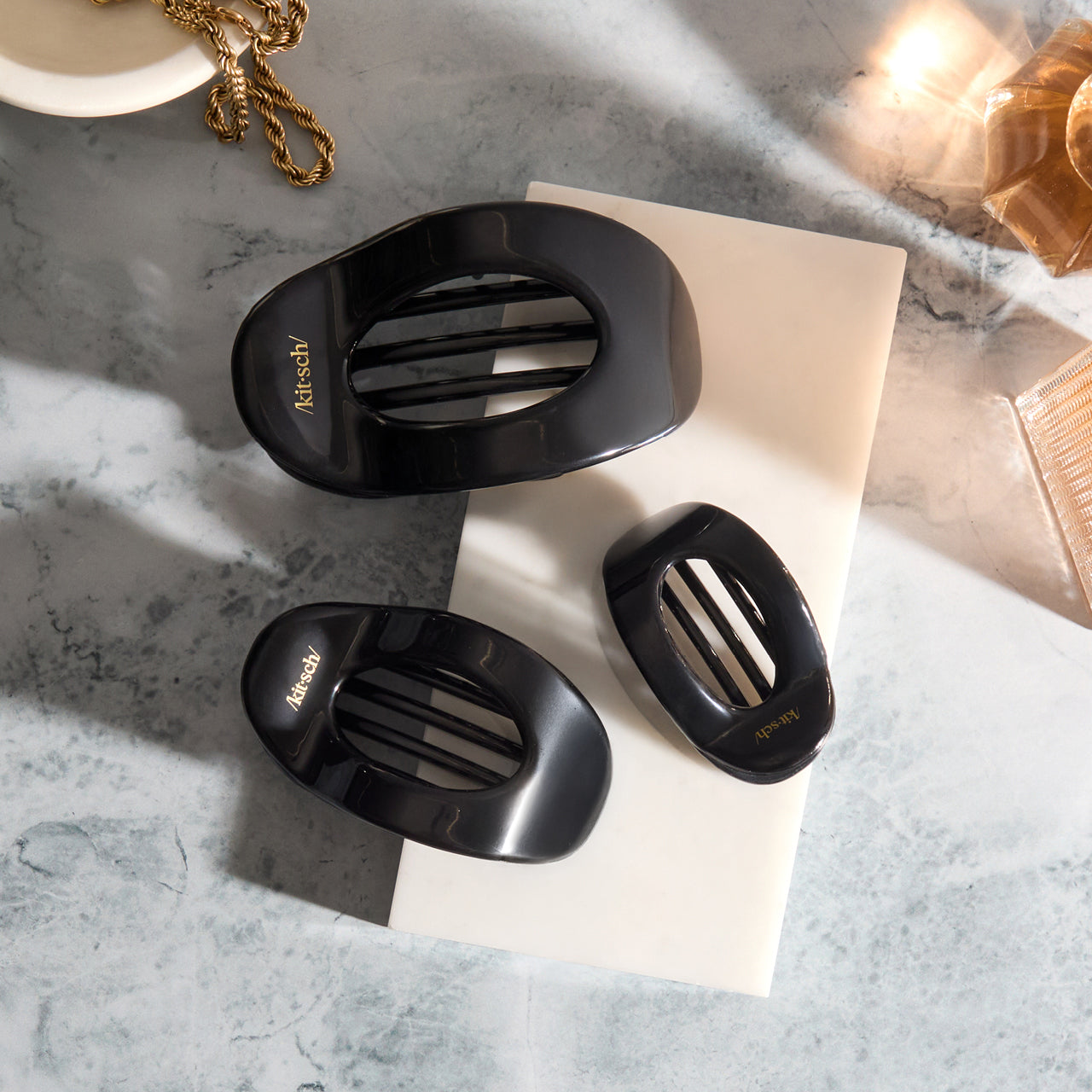 Clip nuage plat Noir - Grande