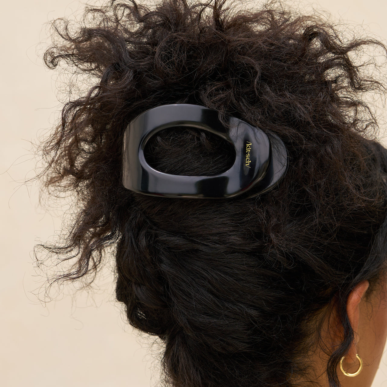 Clip nuage plat Noir - Grande