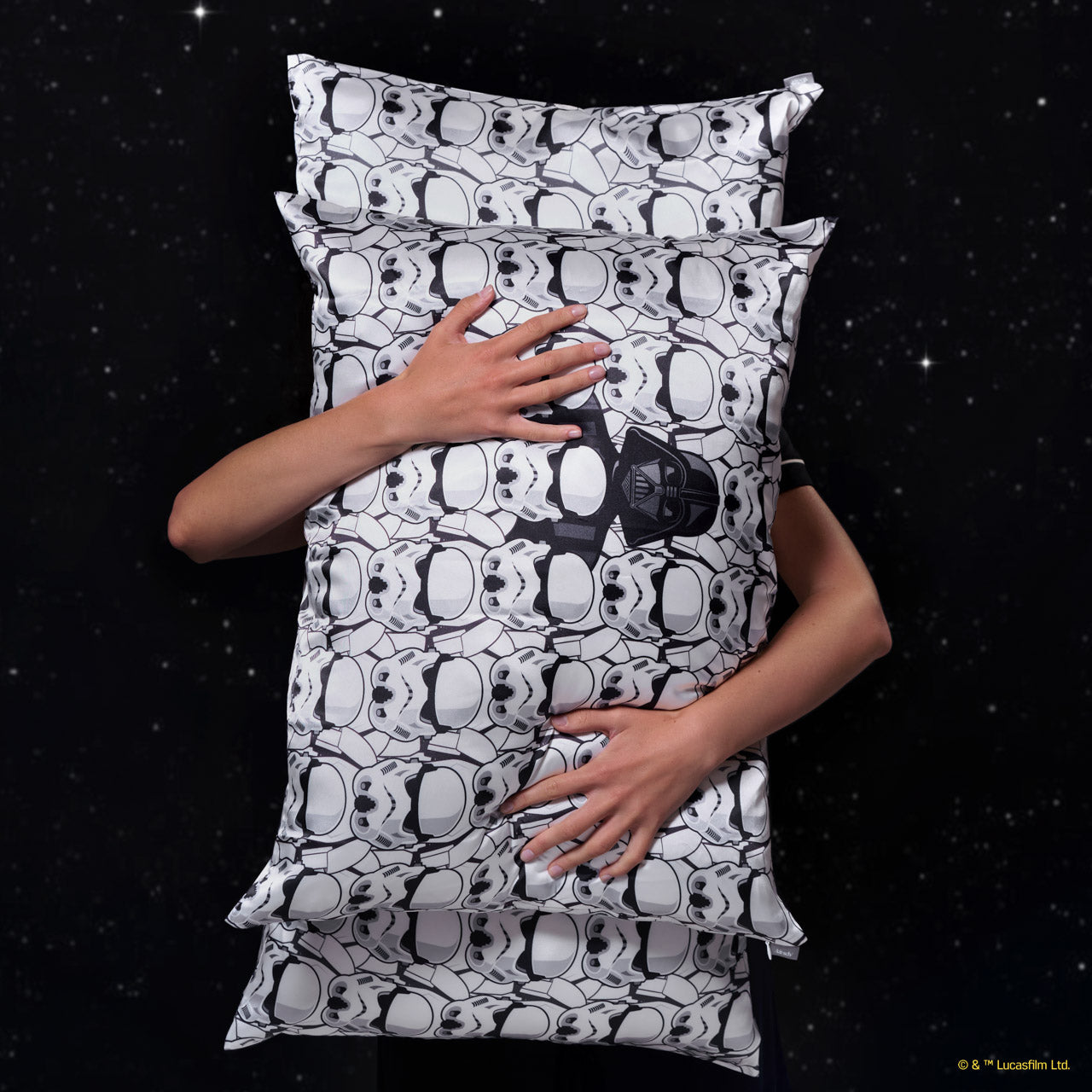 Star Wars™ & Kitsch Satin Pillowcase in Darth Vader & Stormtroopers - King