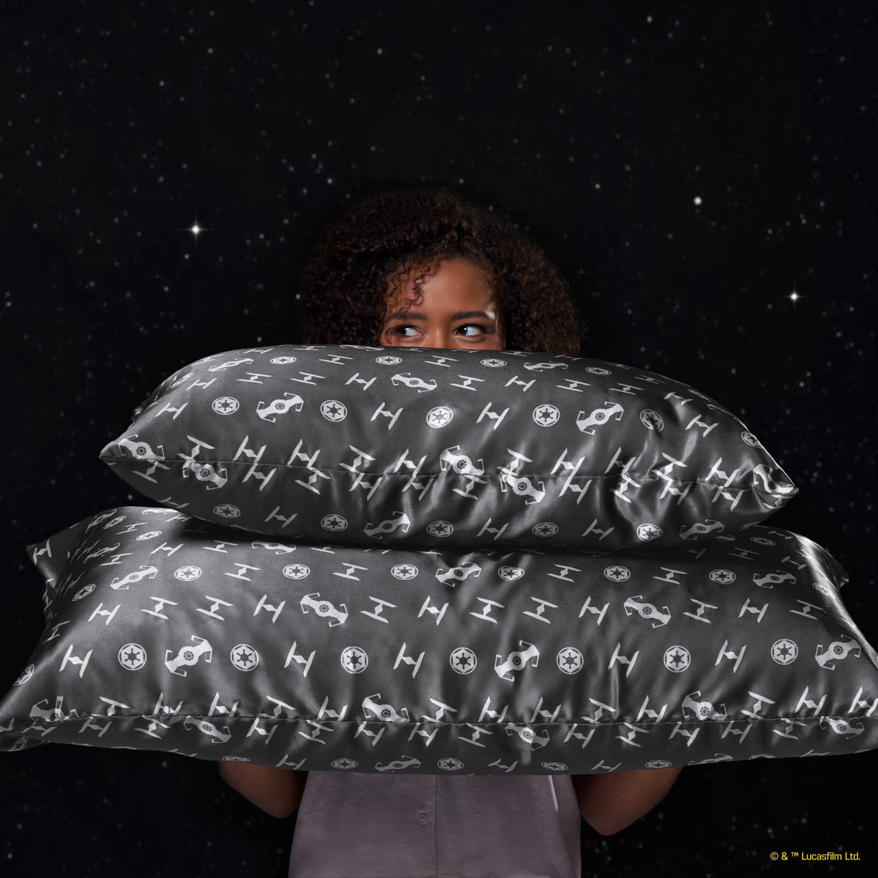 Star Wars™ & Kitsch Satin Pillowcase in Galactic Empire - King