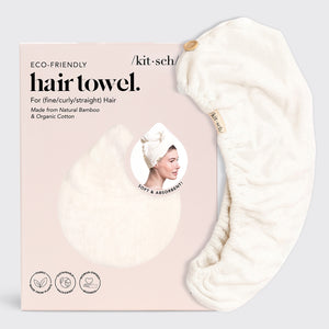Asciugamano per capelli ecologico - Bianco