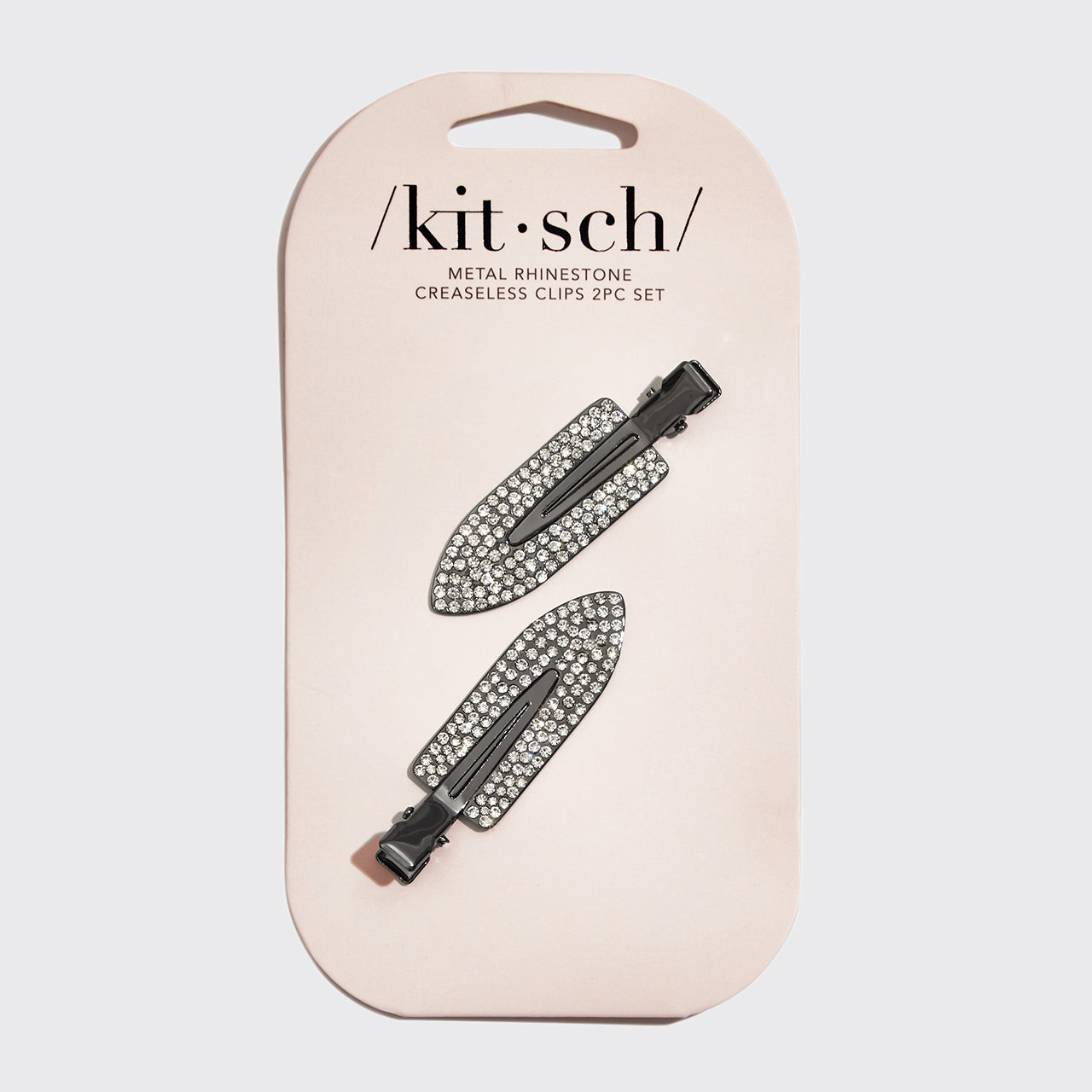 Lot de 2 pinces sans plis avec strass