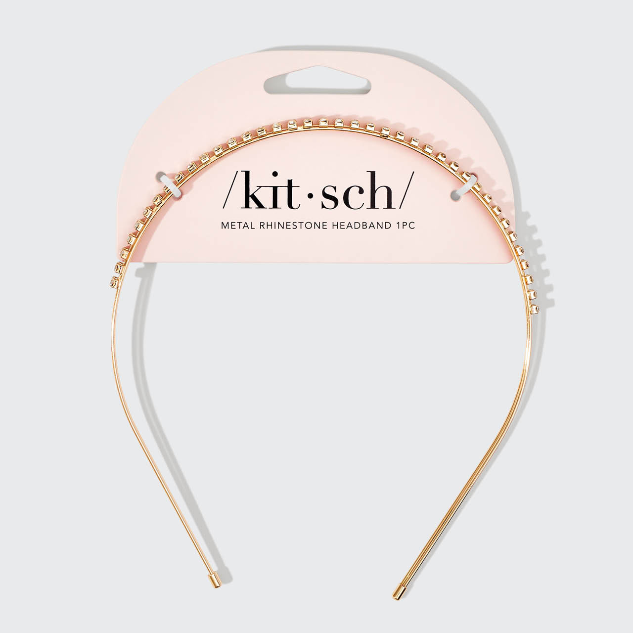 Goldfarbenes Metall-Strass-Doppelstirnband