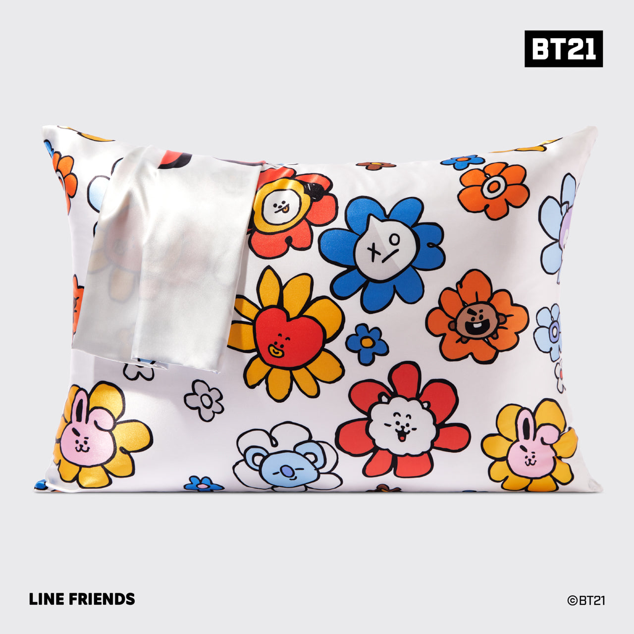 Kitsch x BT21 Satin-Kissenbezug - RJ