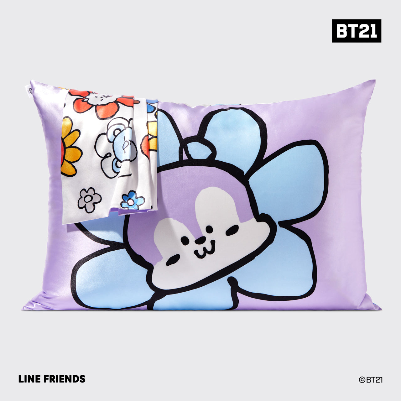 Kitsch x BT21 Taie d'oreiller en satin MANG