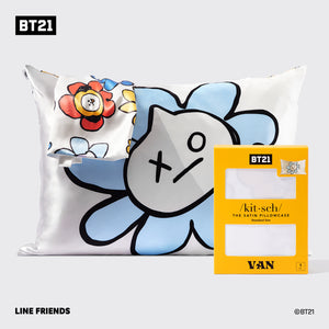 Kitsch x BT21 Satin-Kissenbezug - VAN