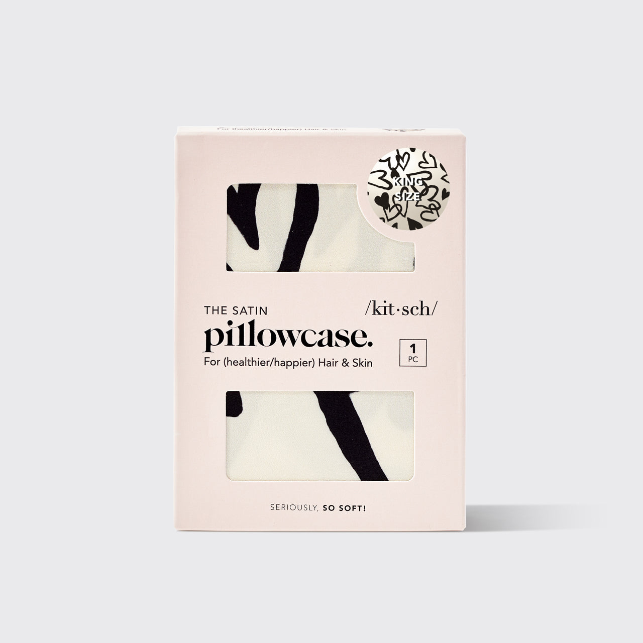 Heart Satin Pillowcase - King