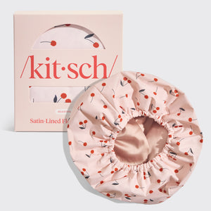 Satin Duschhaube - Kirschen
