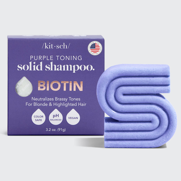 Lila Toning Shampoo Bar für farbbehandeltes und graues Haar
