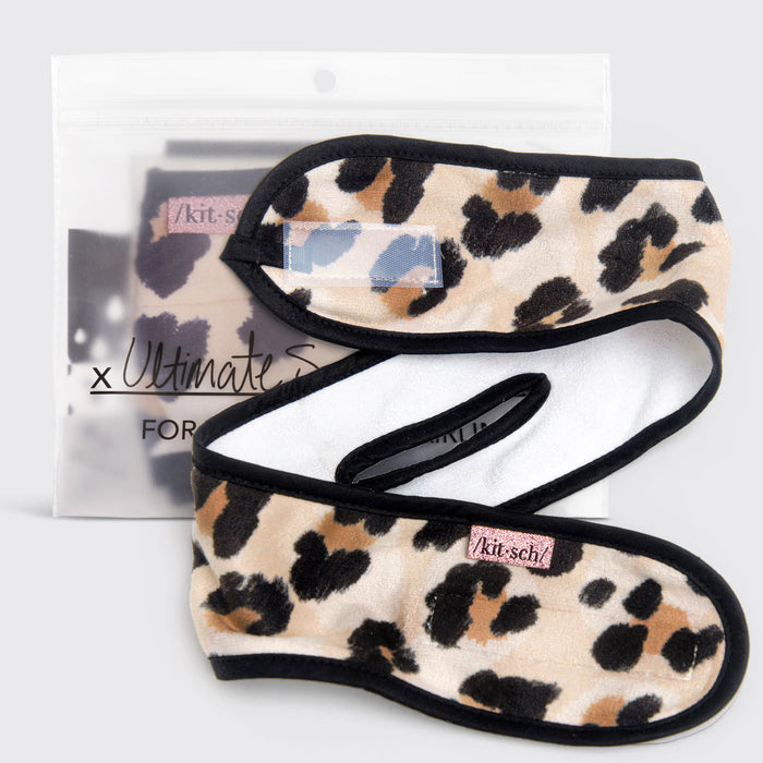 Cerchietto spa in microfibra - Leopardo