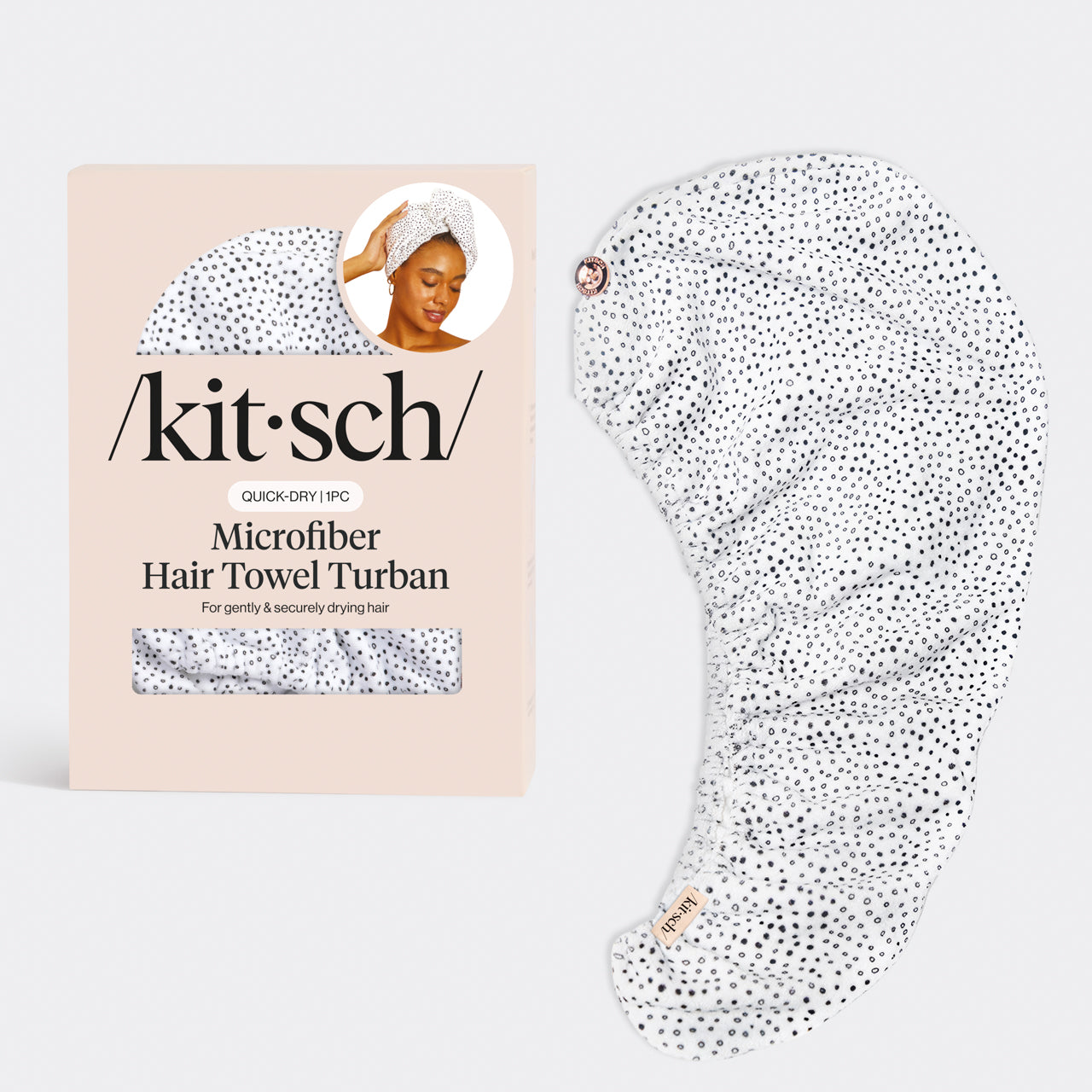 Serviette pour cheveux en microfibre - Micro Dot