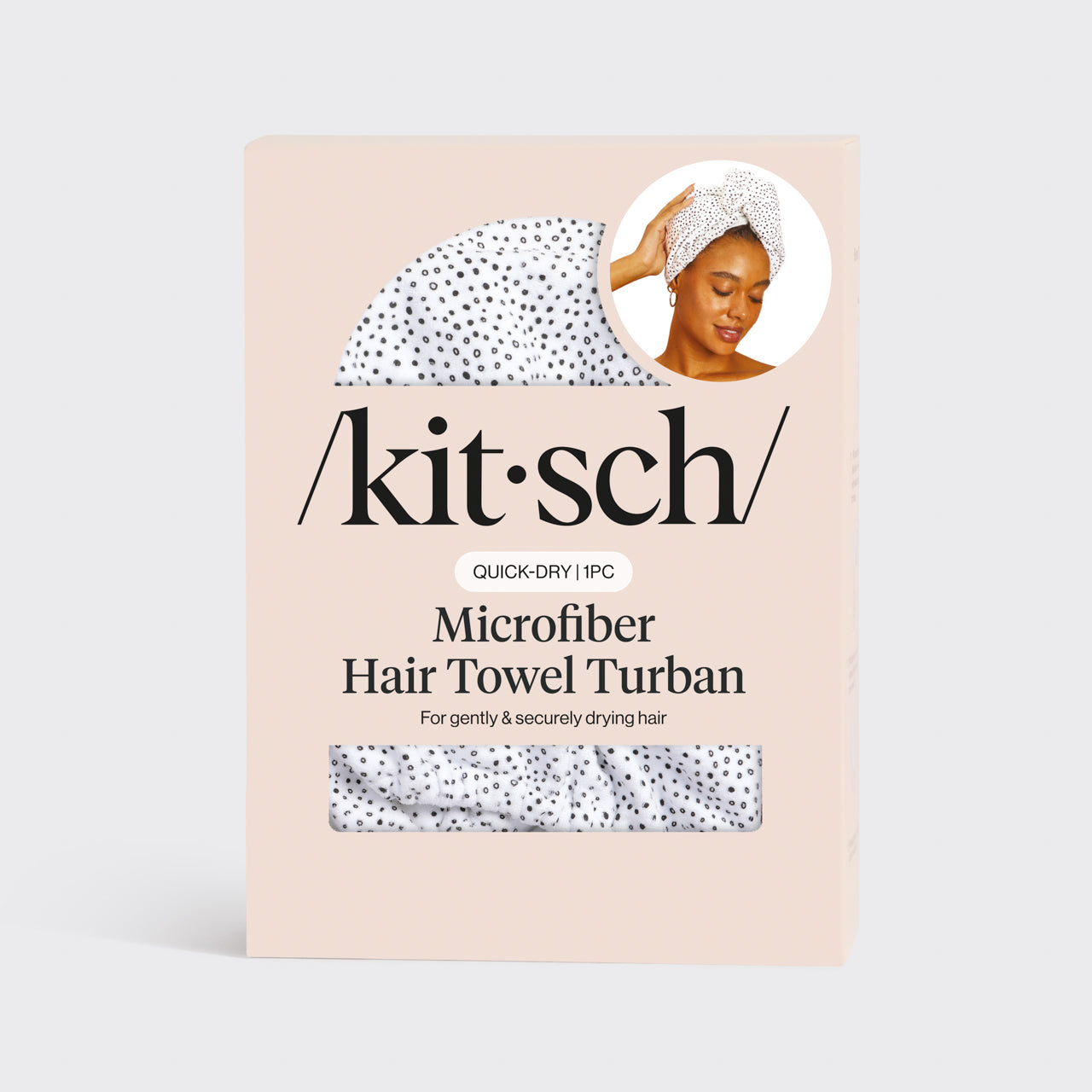 Serviette pour cheveux en microfibre - Micro Dot