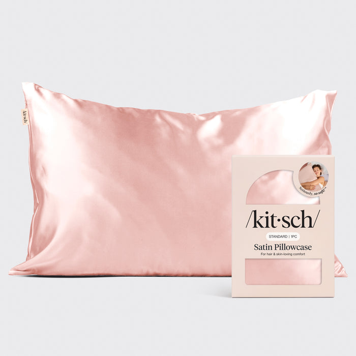Satin-Kissenbezug – Blush