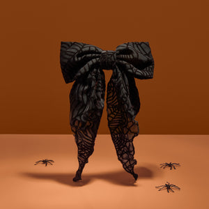 Spiderweb Bow Hair Clip