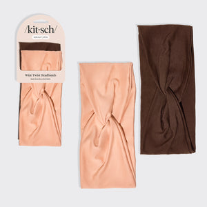 Rosewood Wide Twist Headbands 2pc Set