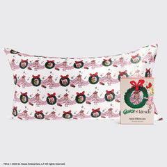The Grinch x Kitsch Funda de almohada de satén en Cindy Lou Who - King
