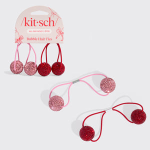 Red & Pink Bubble Hair Ties