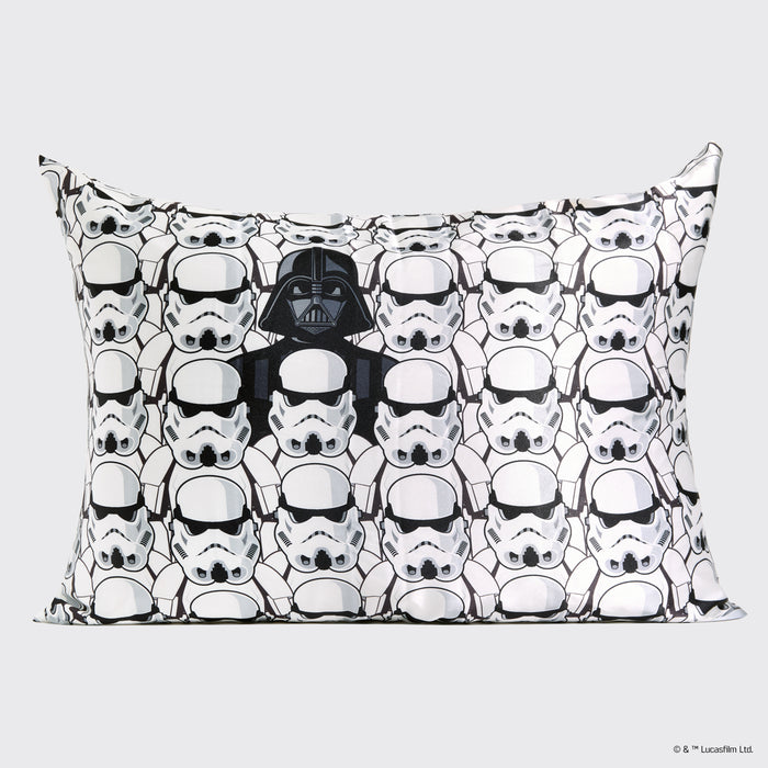 Star Wars™ & Kitsch Funda de almohada de satén Darth Vader & Stormtroopers.