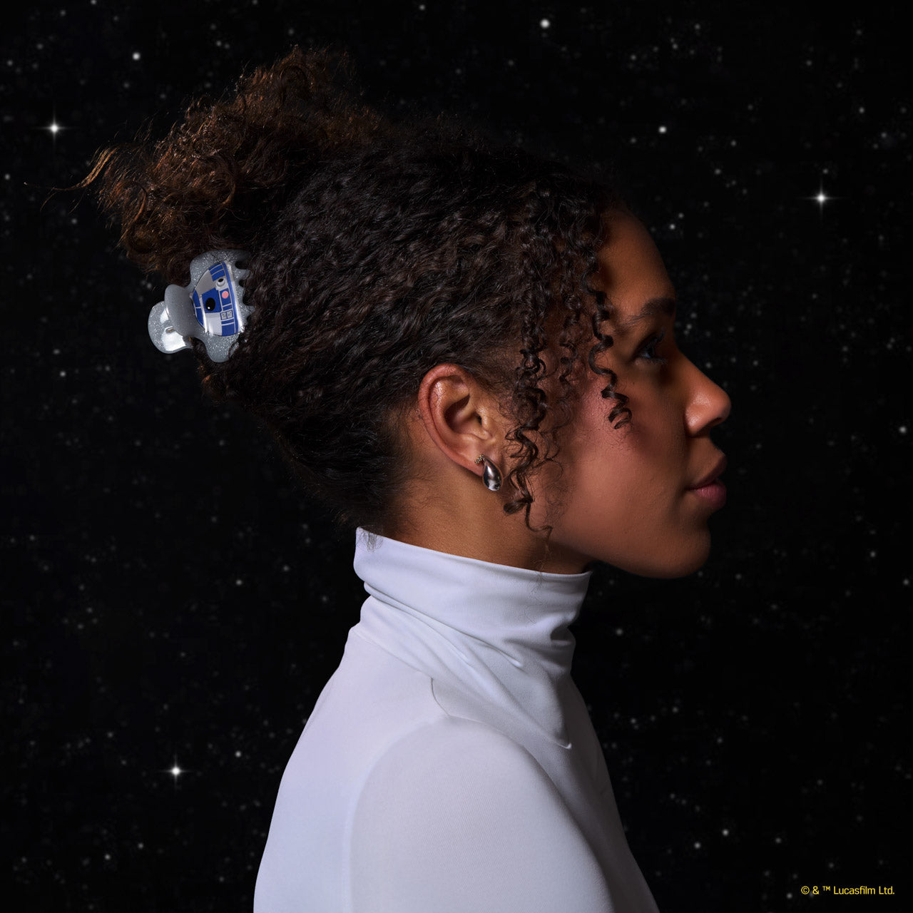 Star Wars™ & Kitsch Pince à cheveux Nuage scintillant R2-D2
