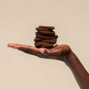 Chocolate Seamless Hair Elastics 20pc Set