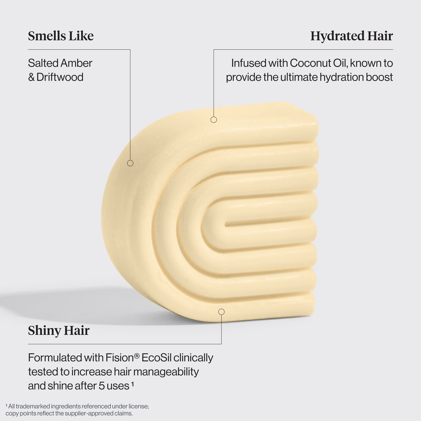 Acondicionador en barra de aceite de coco para cabello seco y dañado
