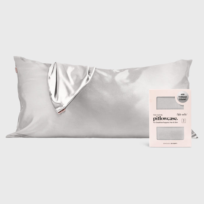Funda de almohada King Satin - Plata