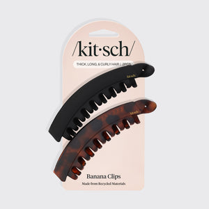 Bananenclip 2 Stück - Schwarz & Schildpatt