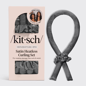 Arricciacapelli senza calore in raso - Carbone