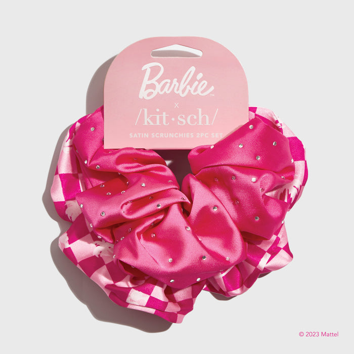 Barbie x Kitsch Satin Scrunchies 2pc