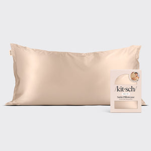 Satin Pillowcase in Champagne - King