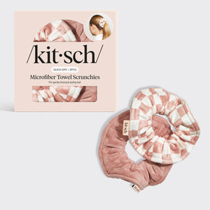 Set da 2 elastici in spugna di microfibra - Terracotta Checker