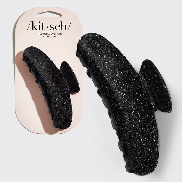 Pince à griffes en plastique recyclé - Noir pailleté