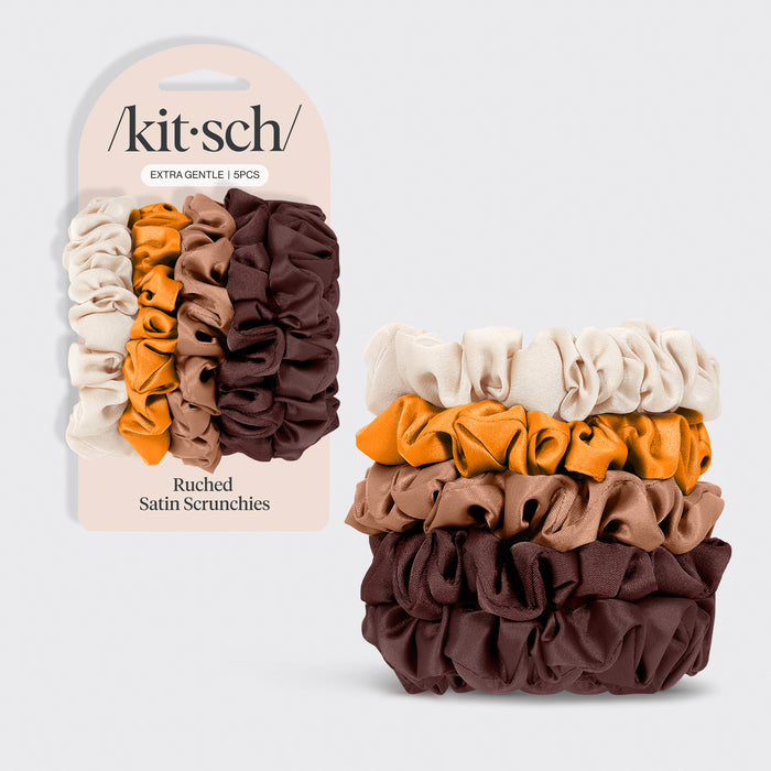 مجموعة Satin Petite Scrunchies مكونة من 5 قطع - سيدونا