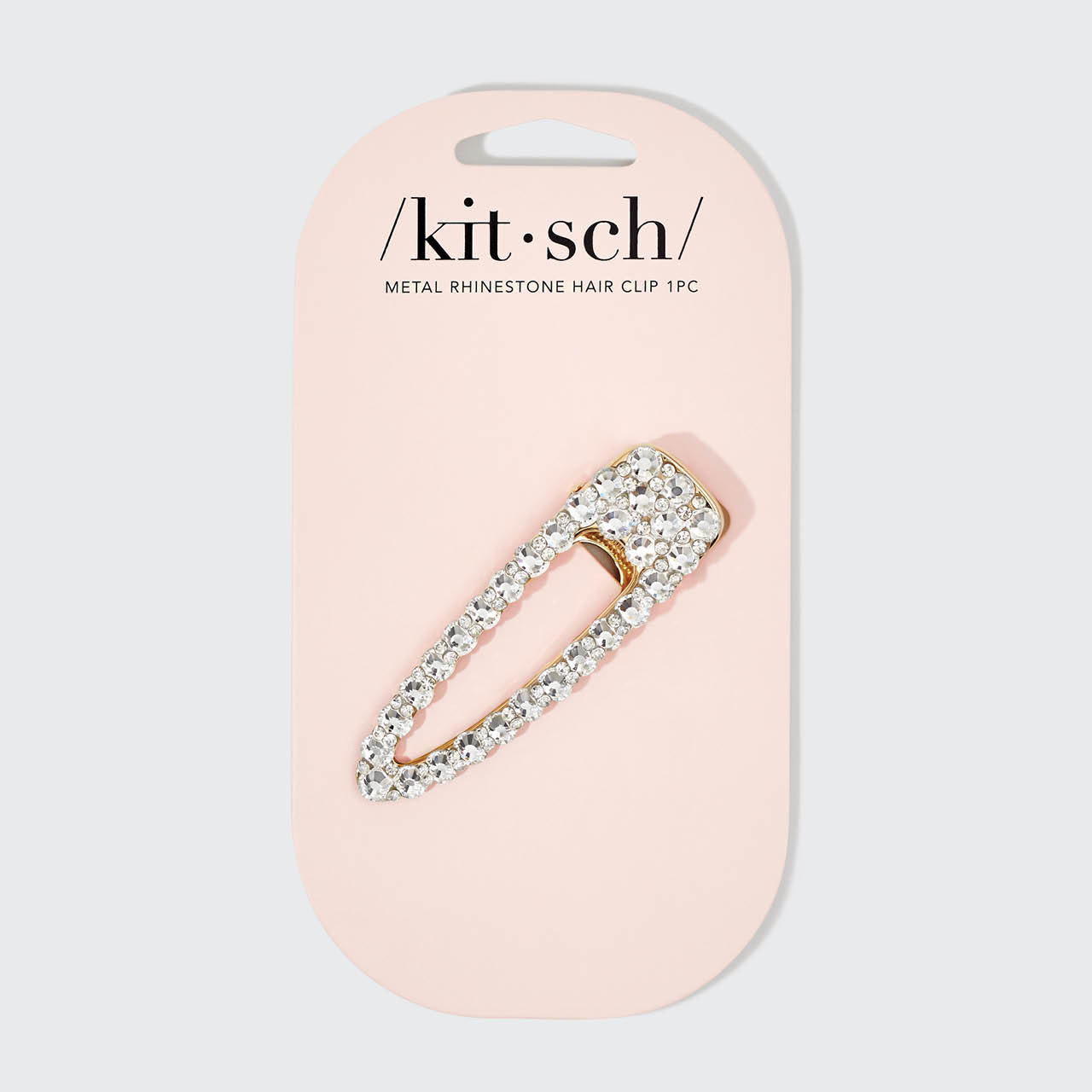 Pinza para el pelo de metal con diamantes de imitación 1ud - Oro