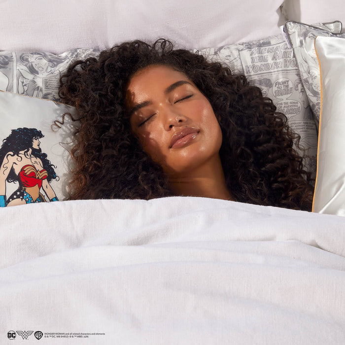 Wonder Woman x Kitsch federa di raso- Stampa a fumetti | King