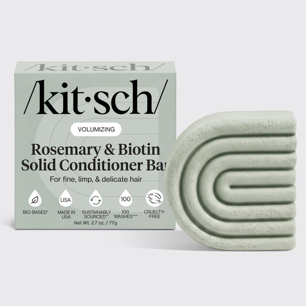 KITSCH Rosemary & Biotin Volumizing Conditioner Bar – sulfate-free solid conditioner for fine, thinning hair