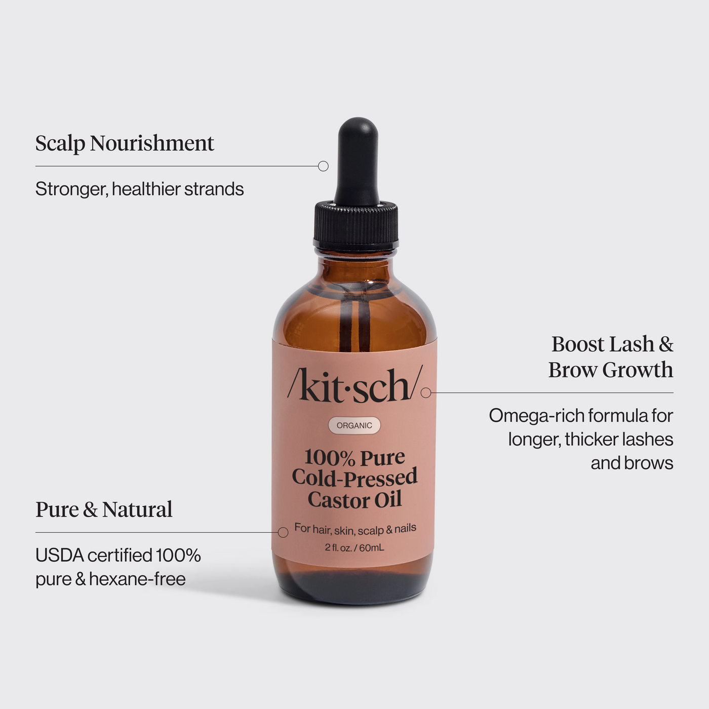 100% Huile de ricin - 60ml