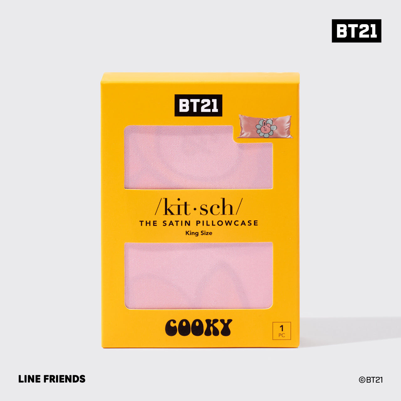 BT21 x Kitsch Funda de almohada COOKY - King
