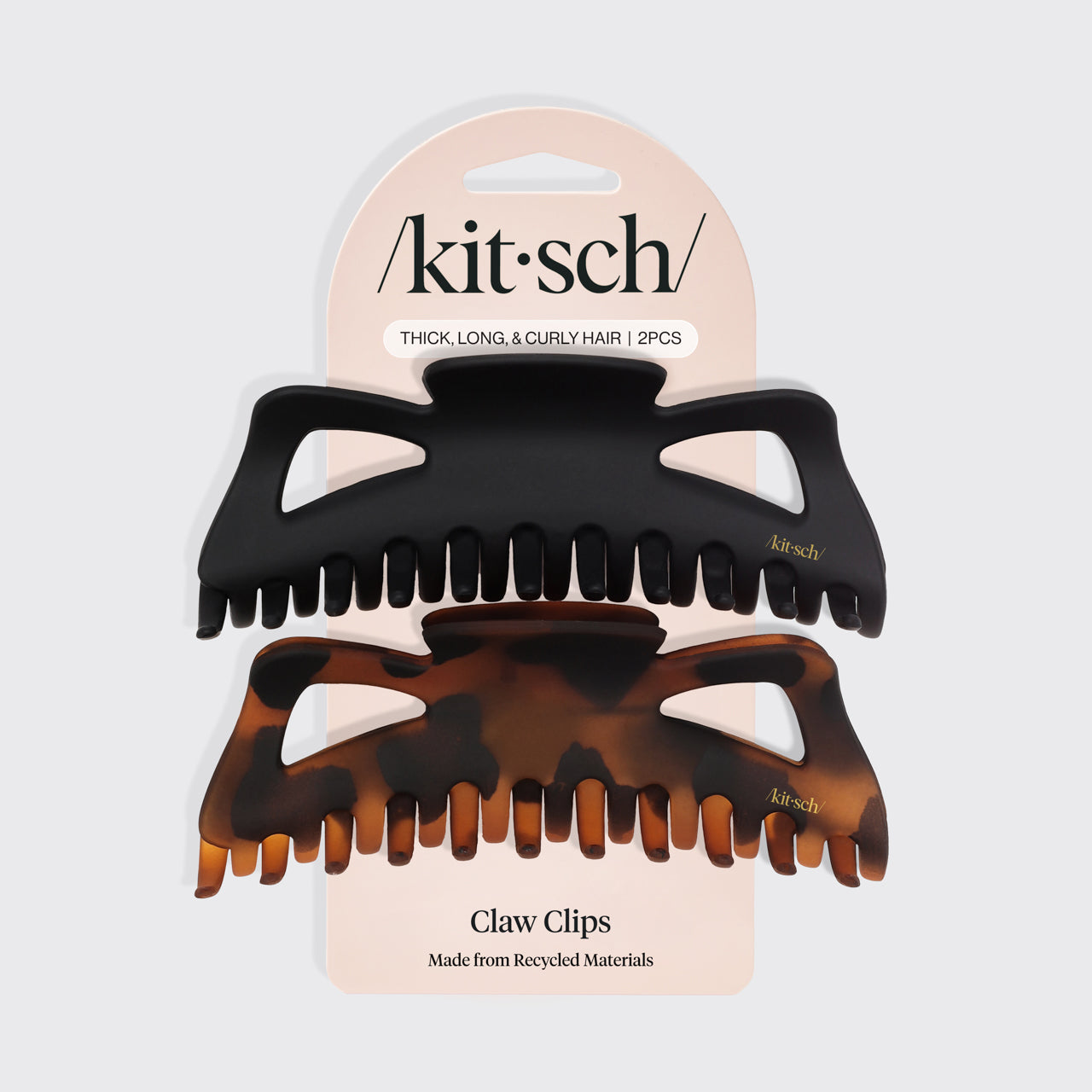 مشابك مخلب جامبو كلاسيك قطعتان - بلاستيك معاد تدويره