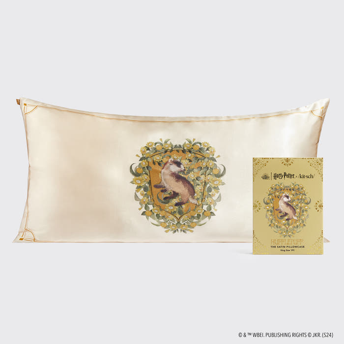 Kitsch x Harry Potter Hufflepuff King Satin Pillowcase — hero