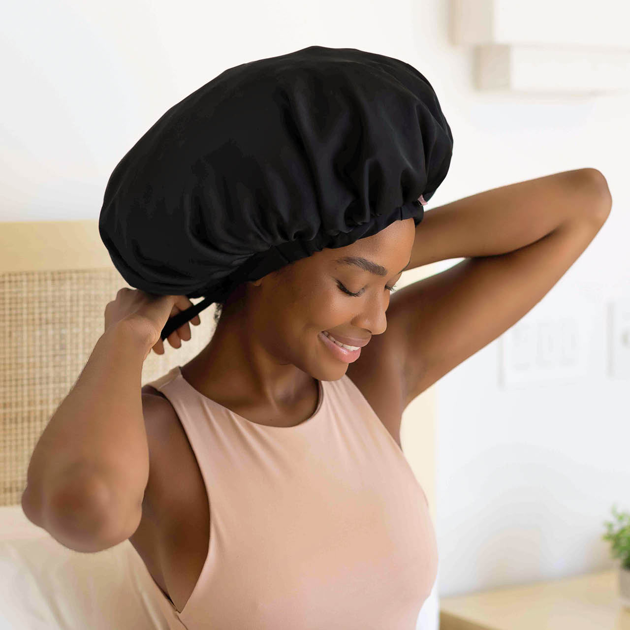 Cappello regolabile Satin Sleep XL - Nero