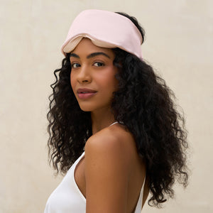 Mascherina contorno occhi effetto cuscino color blush