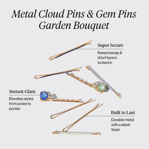 Wolke & Edelstein Bobby Pins 8pc Set - Garten Bouquet