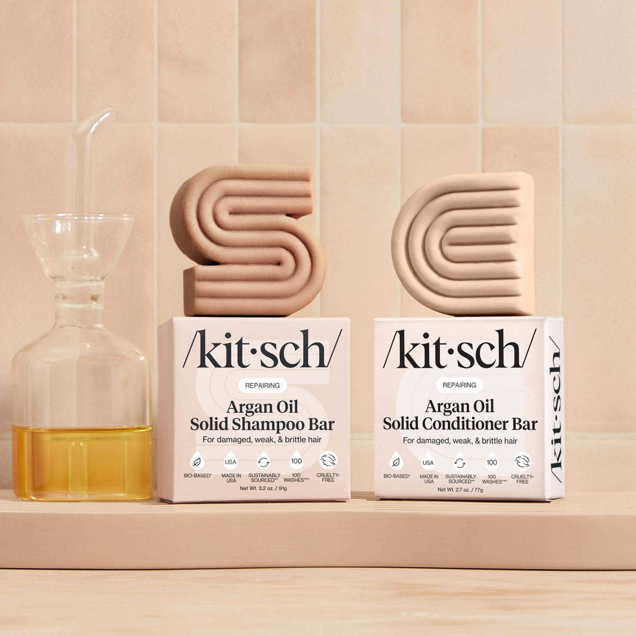 Shampooing et après-shampooing réparateur à l'huile d'argan