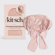 Übergroße Satin-Haube - Blush