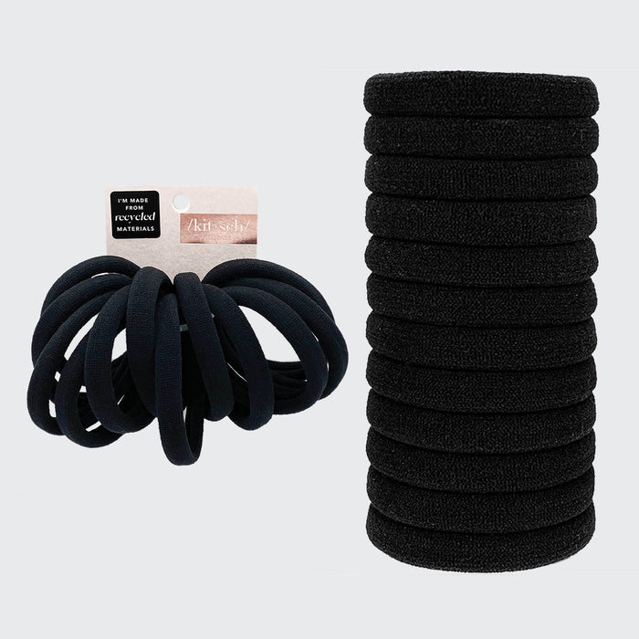 Recyceltes Nylon Medium Elastics 12pc- Schwarz